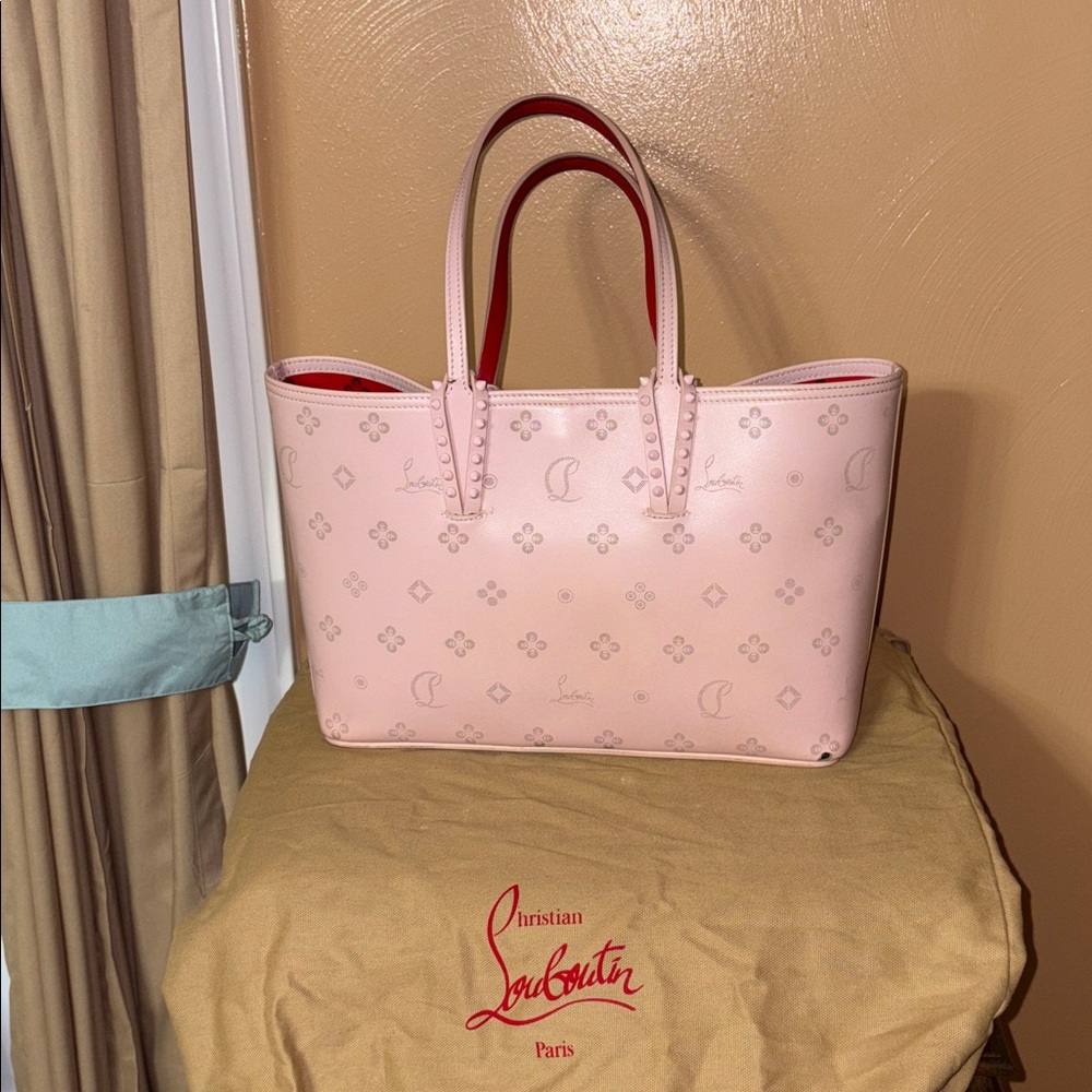 Christian Louboutin Pink Leather Tote Bag